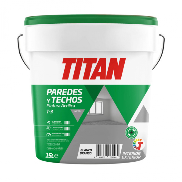 TITAN PROFESIONAL T3 PLASTICO ACRIL 15L INT-EXT ANTIM