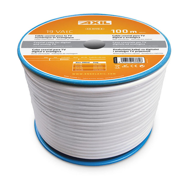 CABLE COAXIAL BLANCO X MT