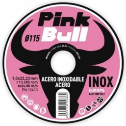 DISCO 115X1 CORTE INOX PINK BULL