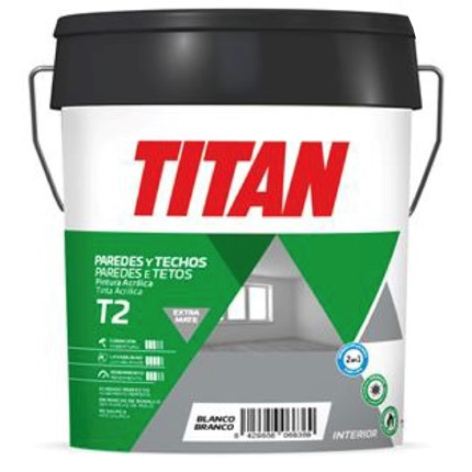 TITAN PROFESIONAL T2 PLASTICO ACRIL 15L EXTRAMATE