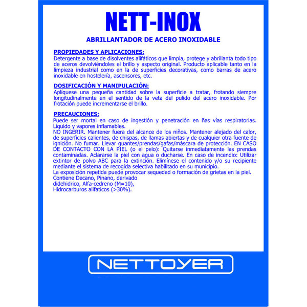 NETT-INOX LIQUIDO PISTOLA 1L